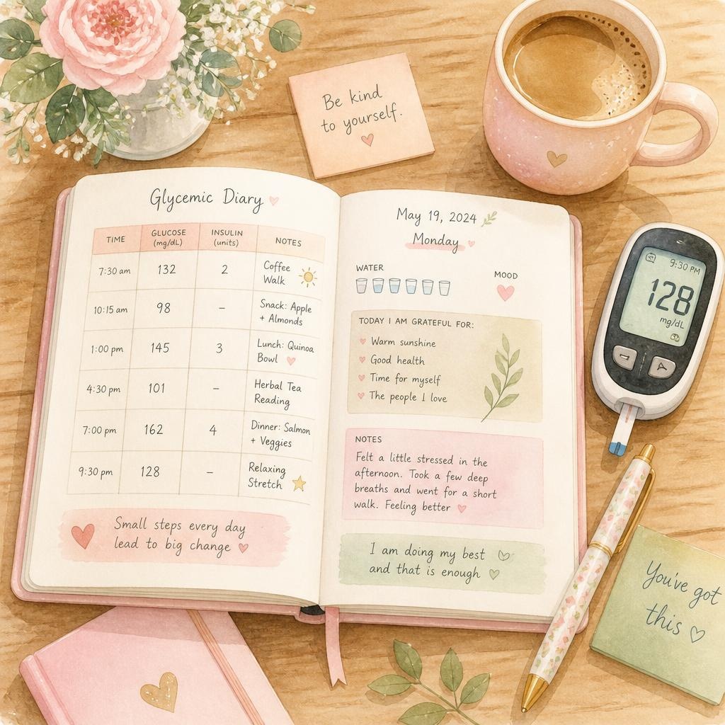 Glykemický deník v těhotenství s diabetem 1. typu: proč si tužkou na papíře všimneš toho, co ti aplikace zatají